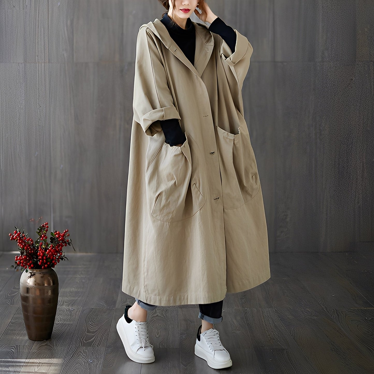 Anaëlle - Women's trench coat in long style