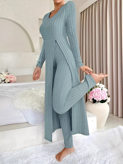 Lisabet - Stilvolles Damen-Set aus weichem Rippstoff