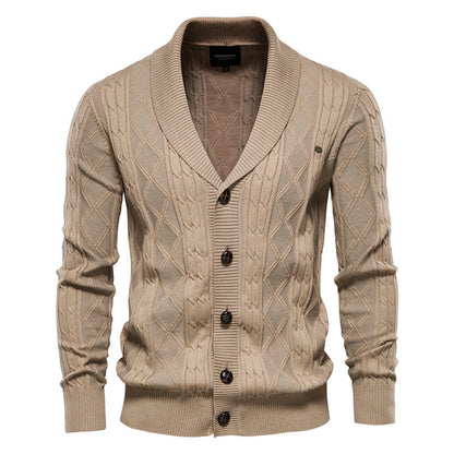 Jamison - Modern men's cardigan with shawl collar