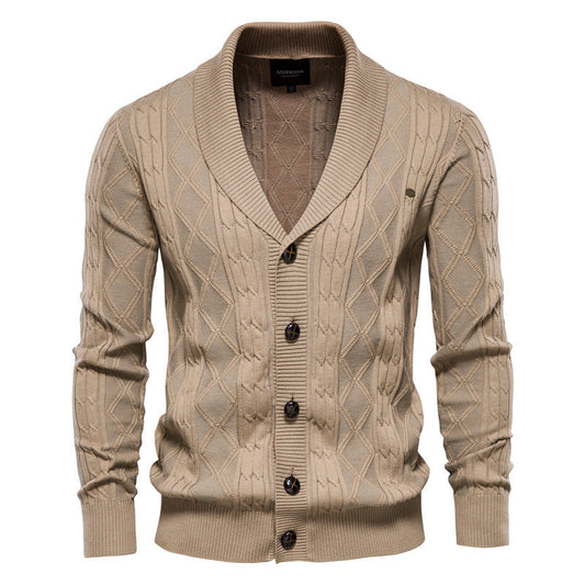 Jamison - Modern men's cardigan with shawl collar