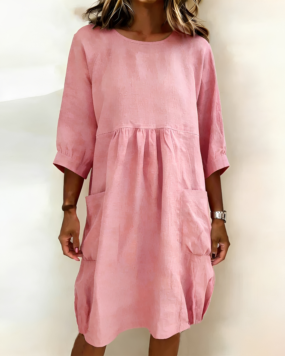 Shadia - Komfortables und Entspanntes Midikleid