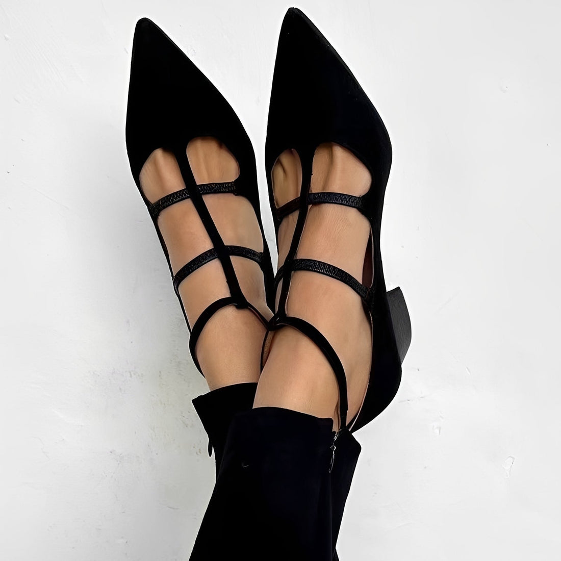 Shayan - Edle Pumps-Sandalen mit spitzer Vorderkappe