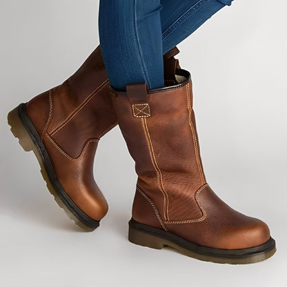 Maïwenn - Elegant Women's Winter Boots Made of Leather