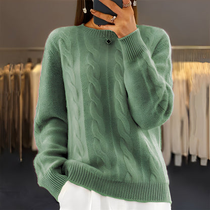 Theresa - Comfortable classic women's wool sweater