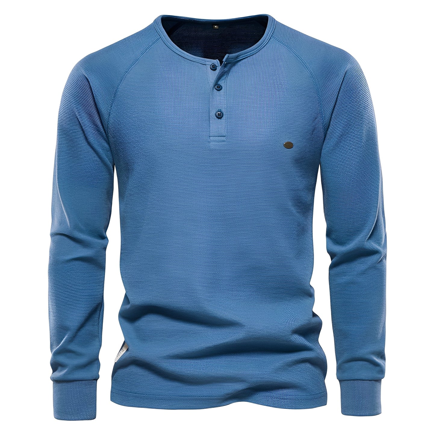 Joachim - Men's long-sleeve shirt made of waffle fabric