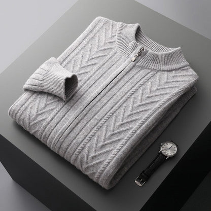 Henry - Elegant, warm men's sweater with zipper