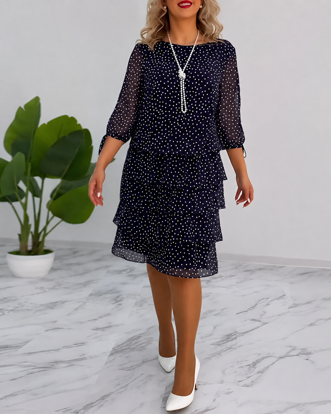 Carey - Elegantes Kleid mit Punkten