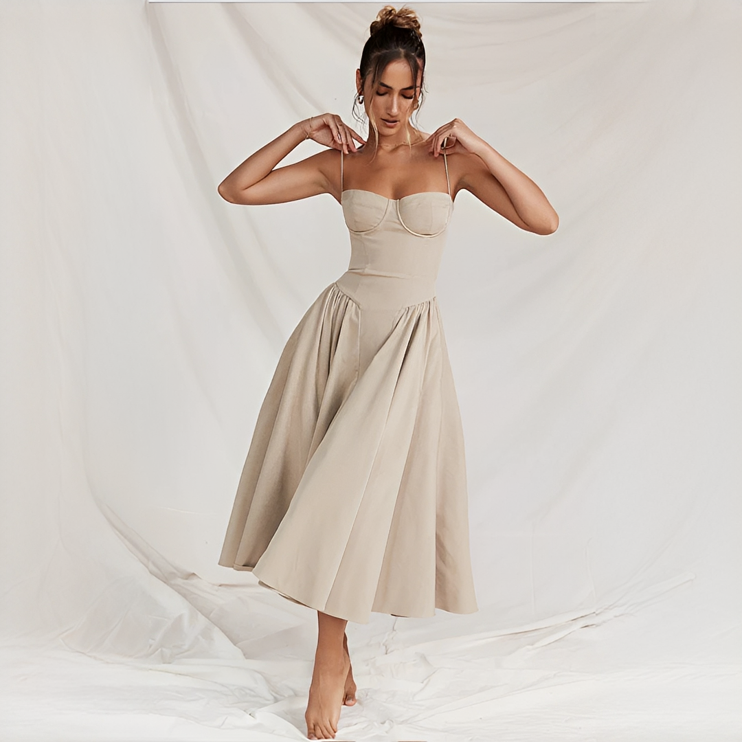 Michaela - Elegantes und stilvolles Kleid in Midi-Länge