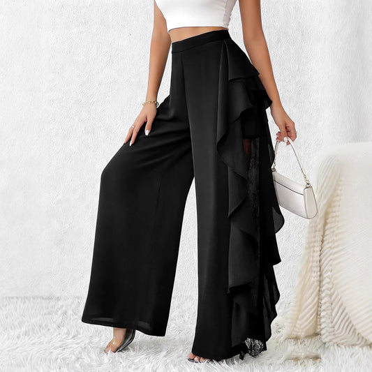 Melanie - Elegant trousers with high waist and wide leg for women