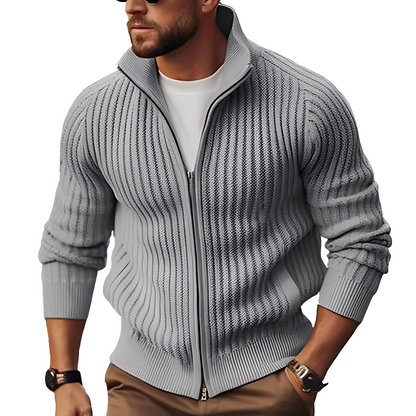 Matthew - Eleganter Fleece-Pullover mit Herrenreißverschluss
