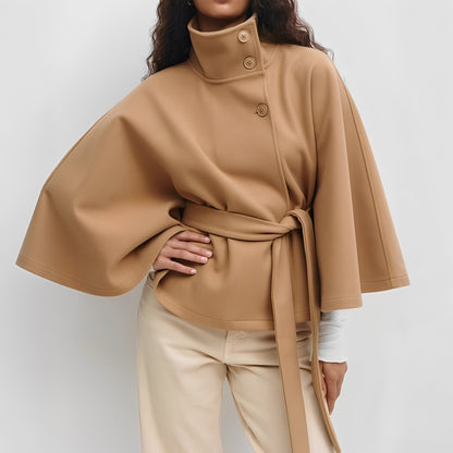 Carine - women's wrap jacket with high collar