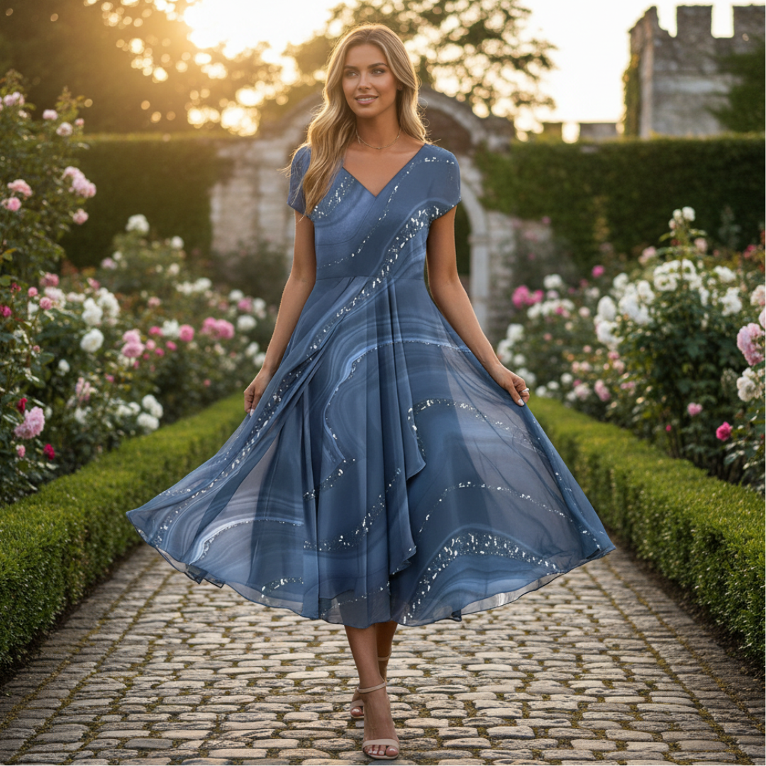 Eliana - Elegantes Kleid mit V-Ausschnitt