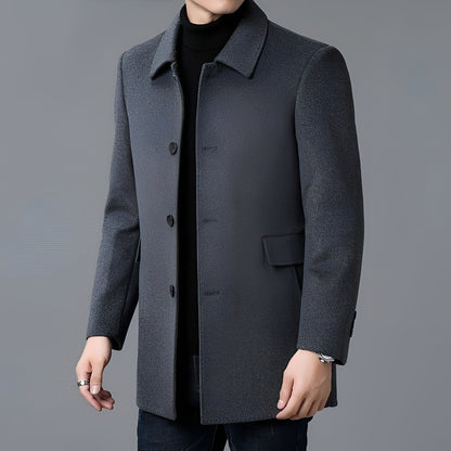 Jerry - Formeller einreihiger Wollmantel für Herren
