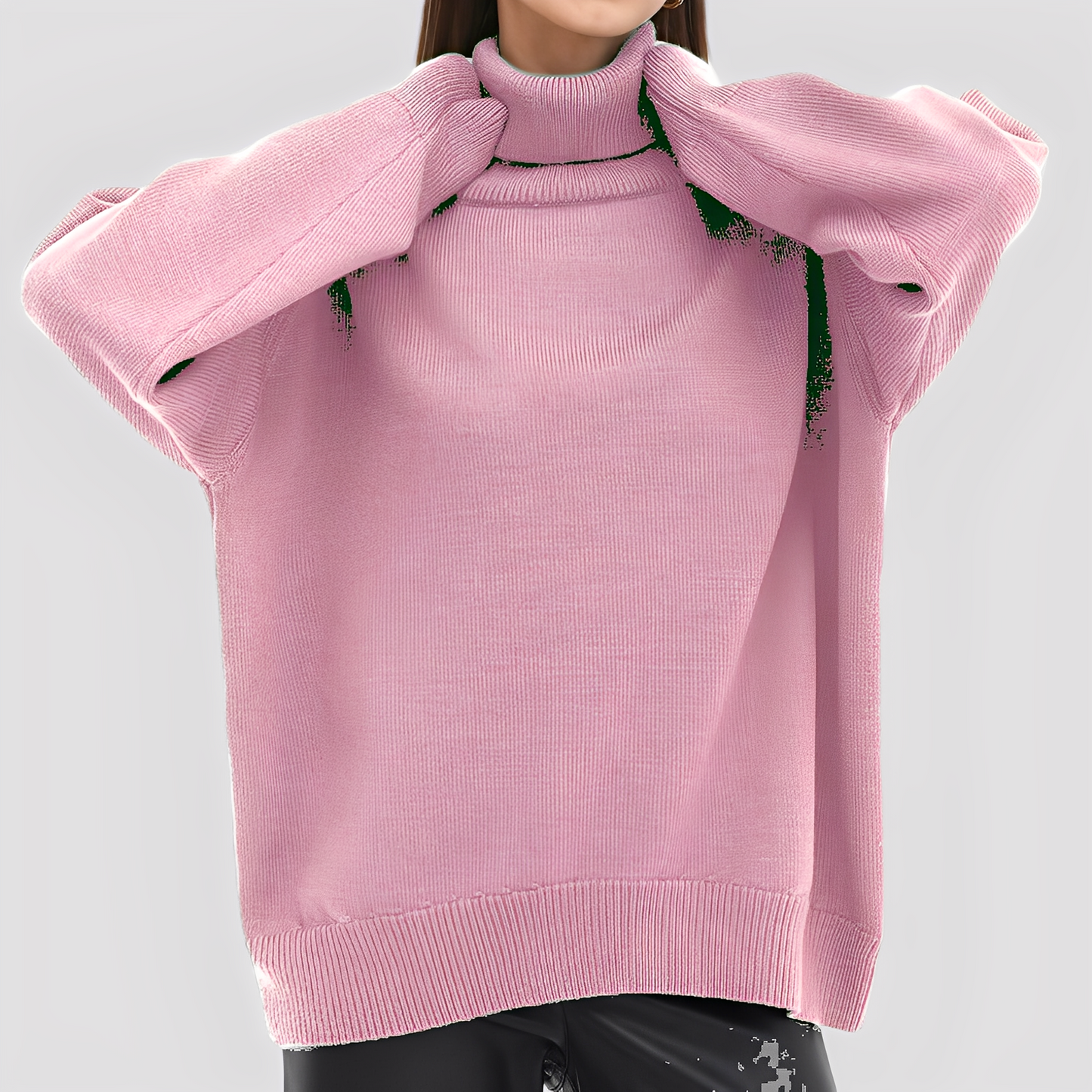 Nylah - Simple, oversized women's turtleneck sweater