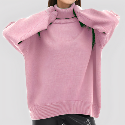 Nylah - Simple, oversized women's turtleneck sweater