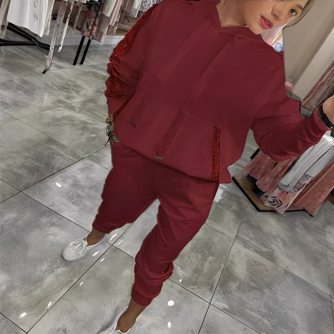 Tiffany - Elegant set of hoodie and pants for women