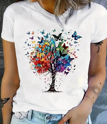 Julia - Modisch bedrucktes Damen-T-Shirt
