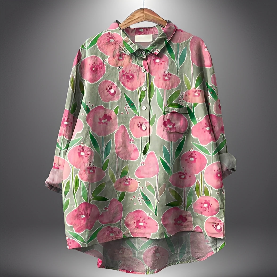 Garance - Classic women's blouse with long sleeves