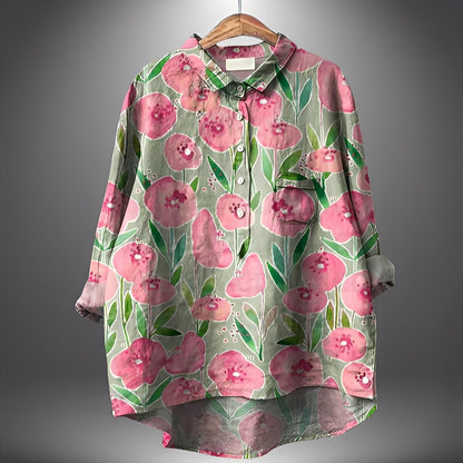 Garance - Classic women's blouse with long sleeves