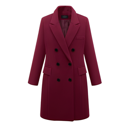 Caroline - Long, stylish wool coat for women