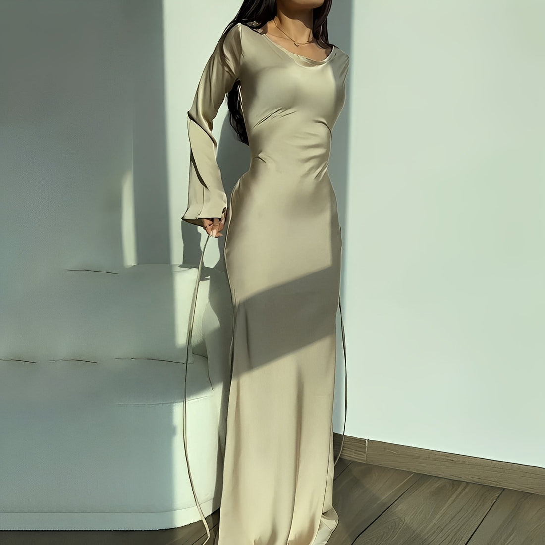 Anisa - Elegantes Damen-Langarmkleid