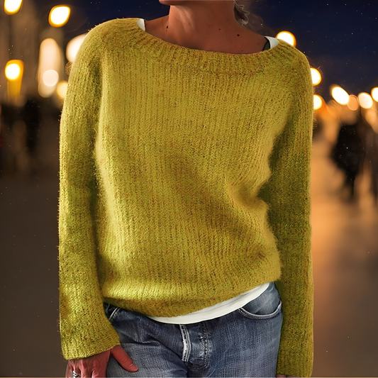 Abeeha - Lockerer Pullover in Tanne für Frauen