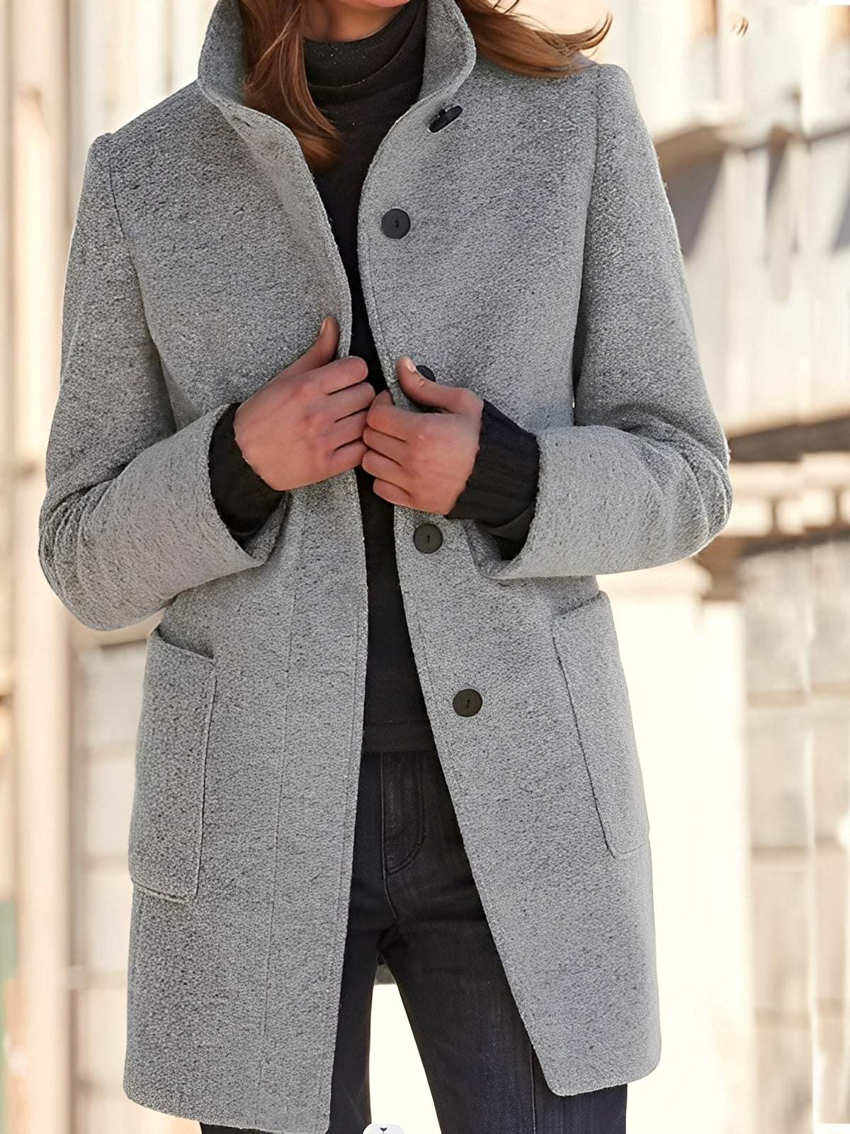 Julissa - Warmer winter coat with pockets for women