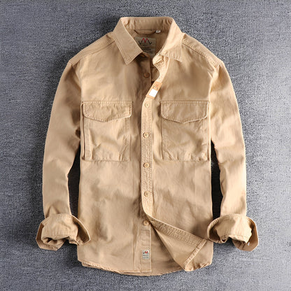 Aamiro - Lässiges Langarmhemd für Herren