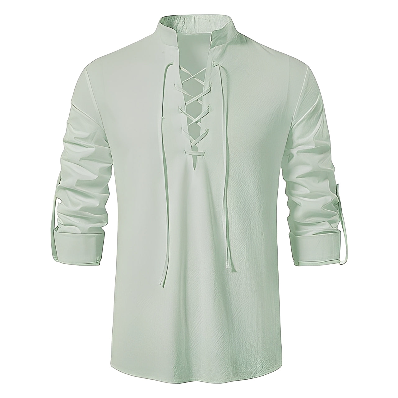 Josué - Stylish men's shirt with V-neck and lace
