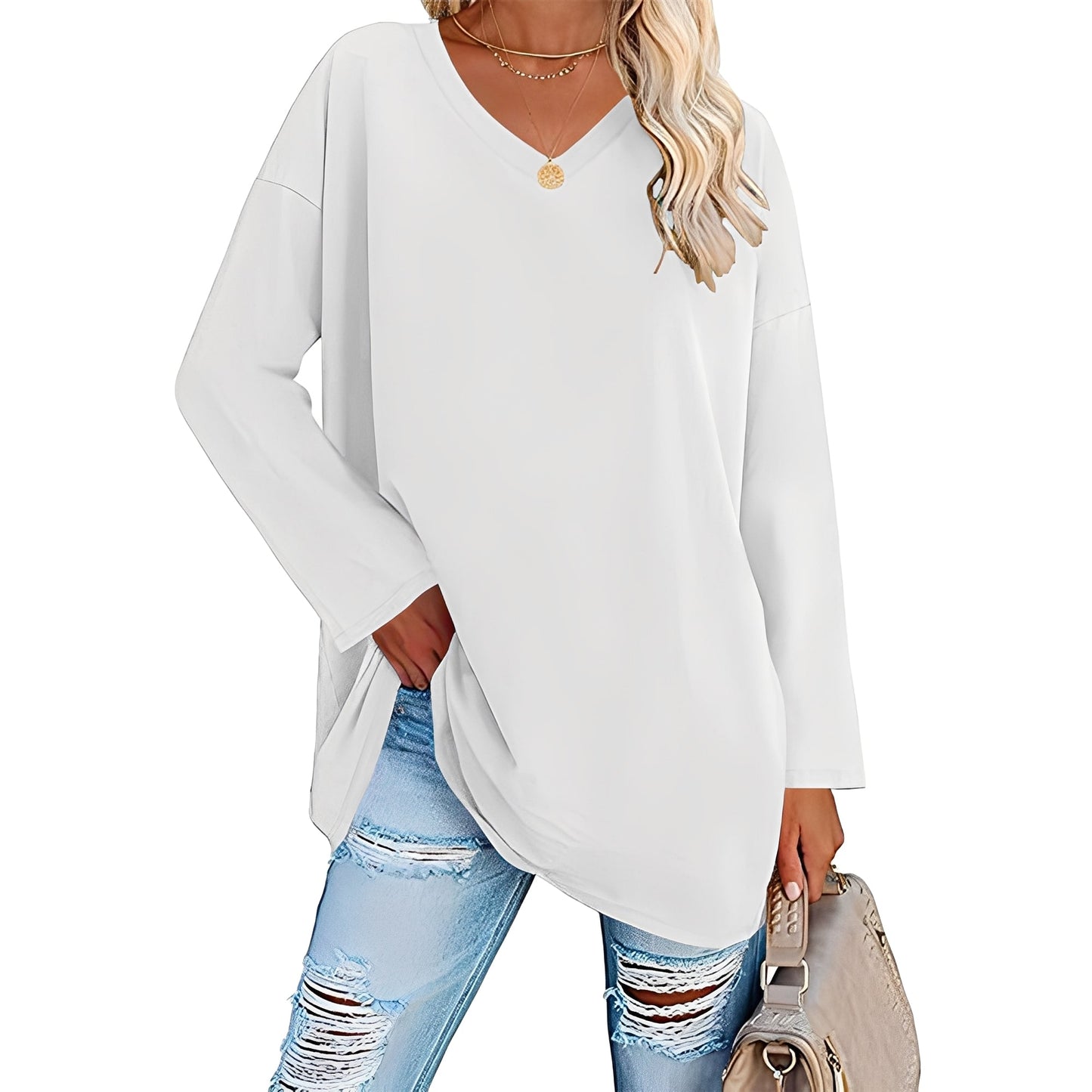 Laëtitia - Stylish, casual women's blouse with long sleeves