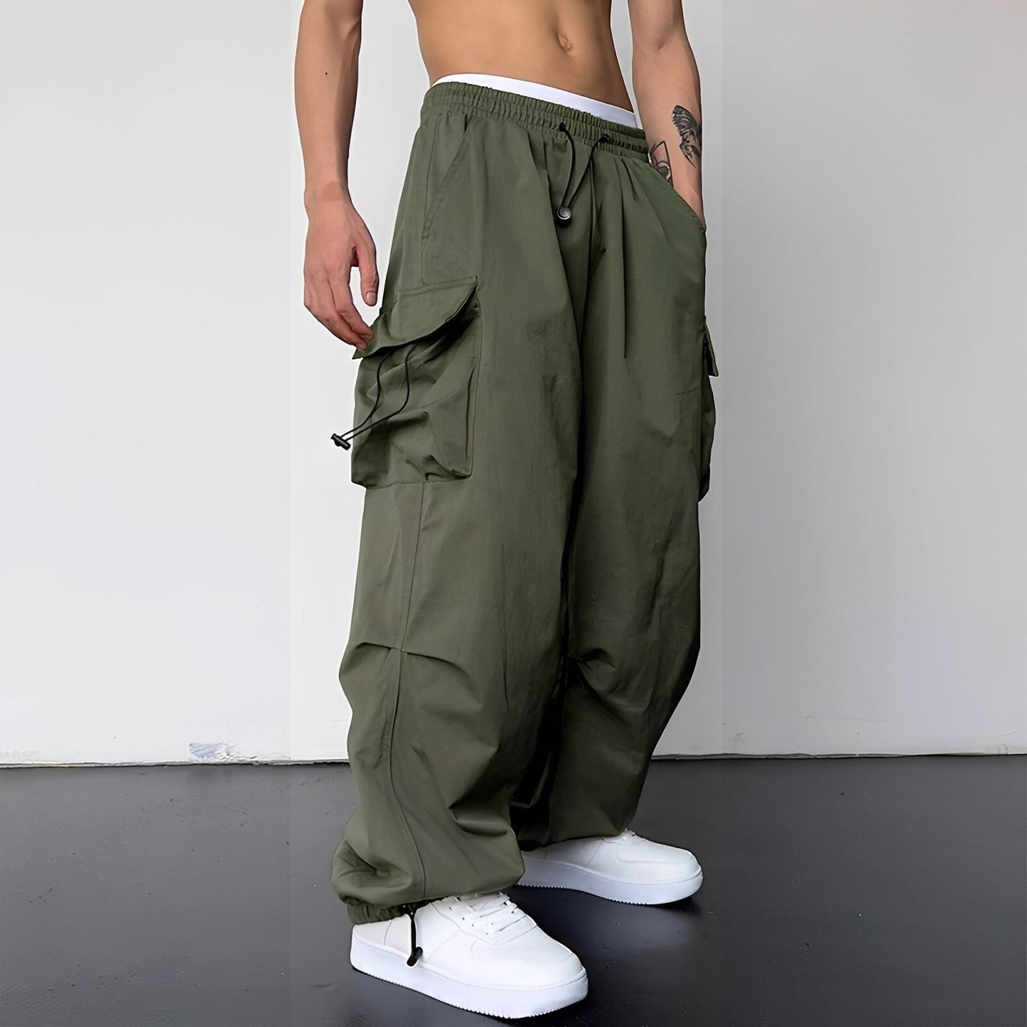 Kaleb - Trendige Baggy-Cargohose für Herren