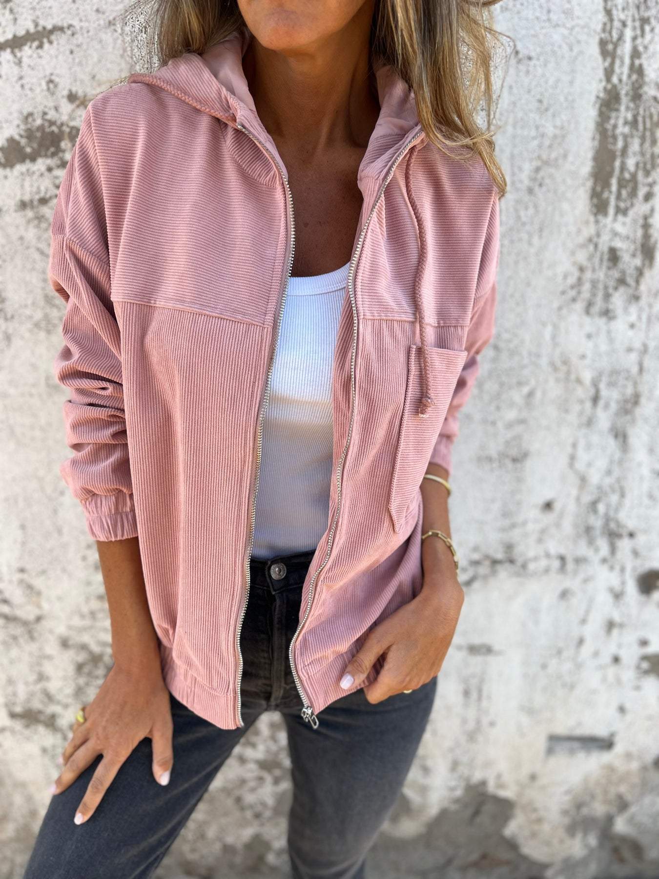 Ariellee – Casual Jacke mit Kapuze und Reißverschluss