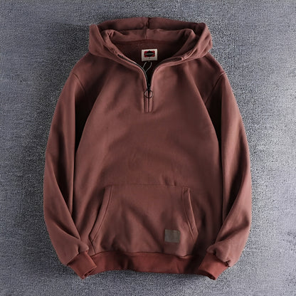 Tommy - Retro-Hoodie mit dickem Reißverschluss für Herren