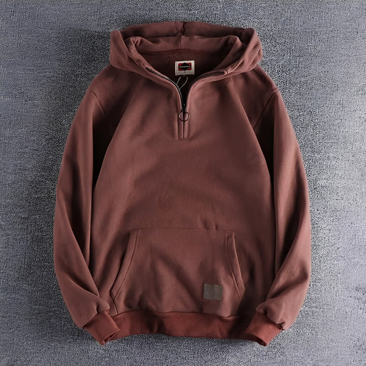 Tommy - Retro-Hoodie mit dickem Reißverschluss für Herren