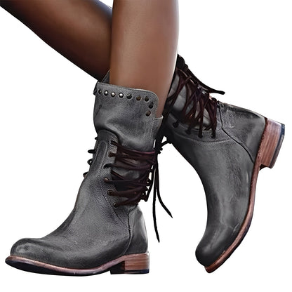 Alexandra - women's long leather boots
