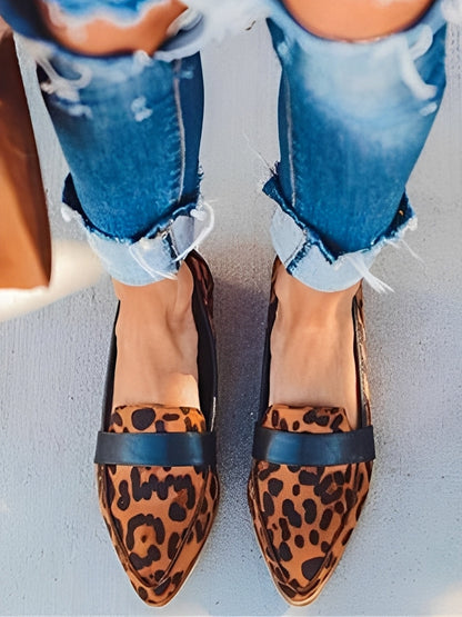 Christal - Stylish pointed suede slippers for women