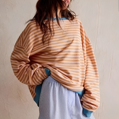 Pénélope - Large striped women's sweater