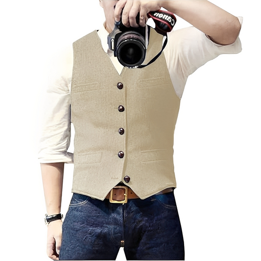 Ismaël - Elegant and casual autumn vest for men