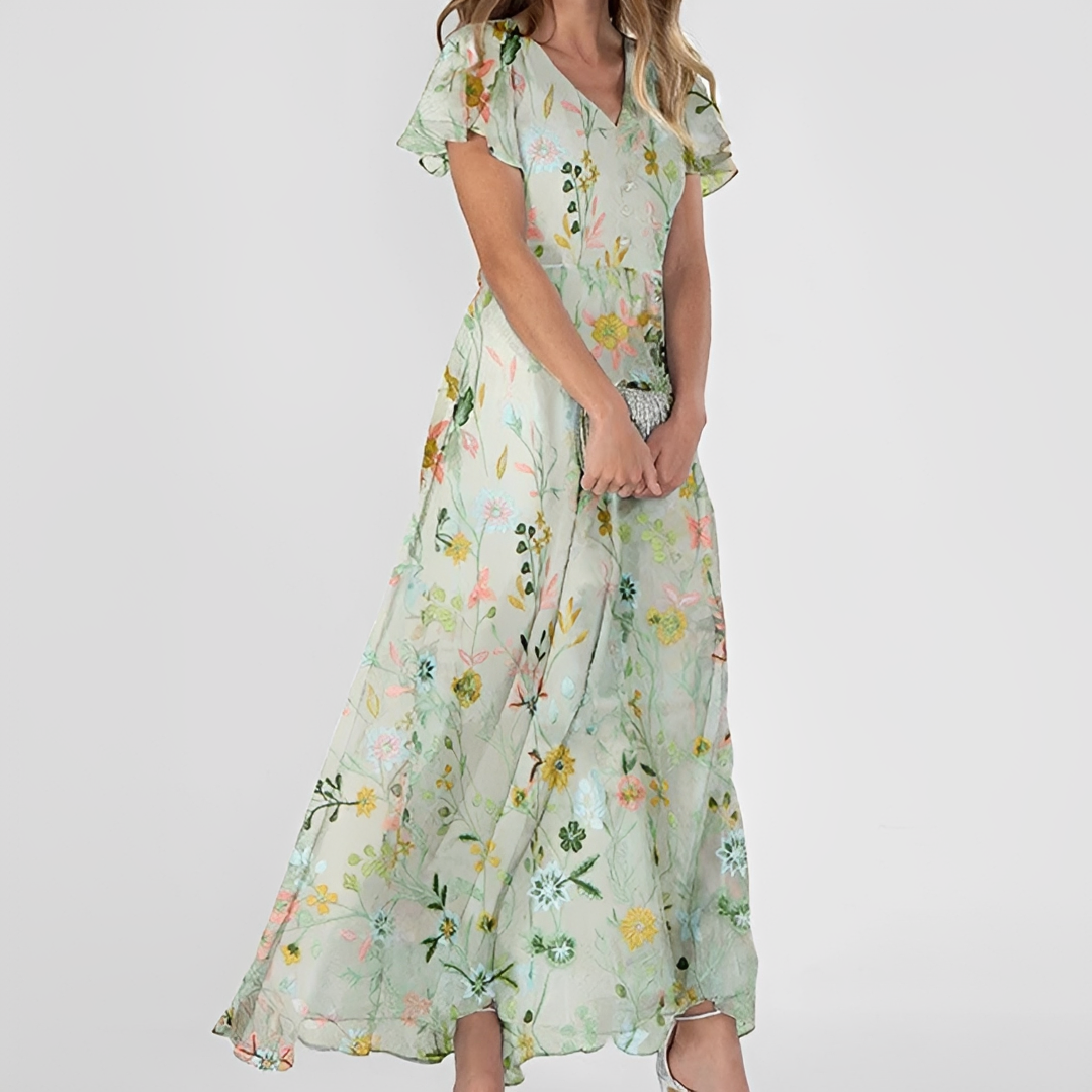 Lily - Schickes blumiges Maxikleid