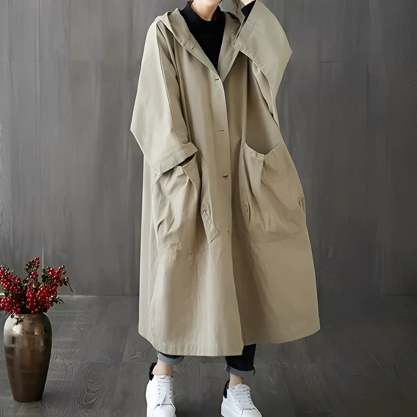 Dael - Damen Oversize-Trenchcoat