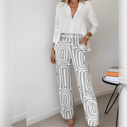 Ginette - Stylish women's shirt and pants set