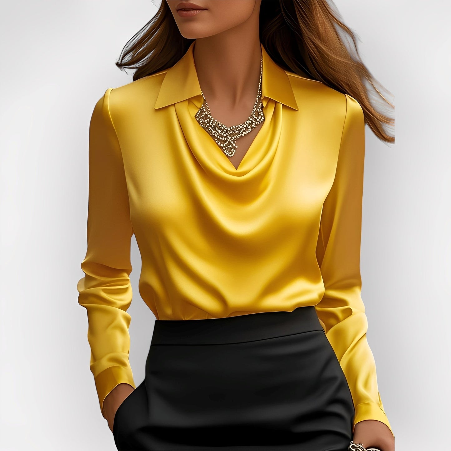 Sélène - Stylish Draped Blouse for Women