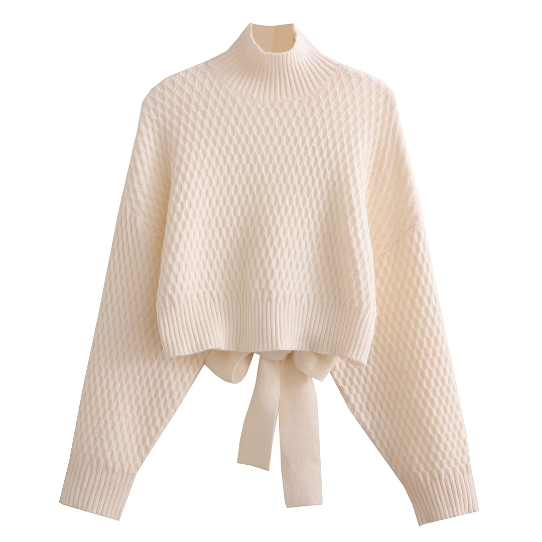 Adelyn - Moderner Pullover mit Schleifenband