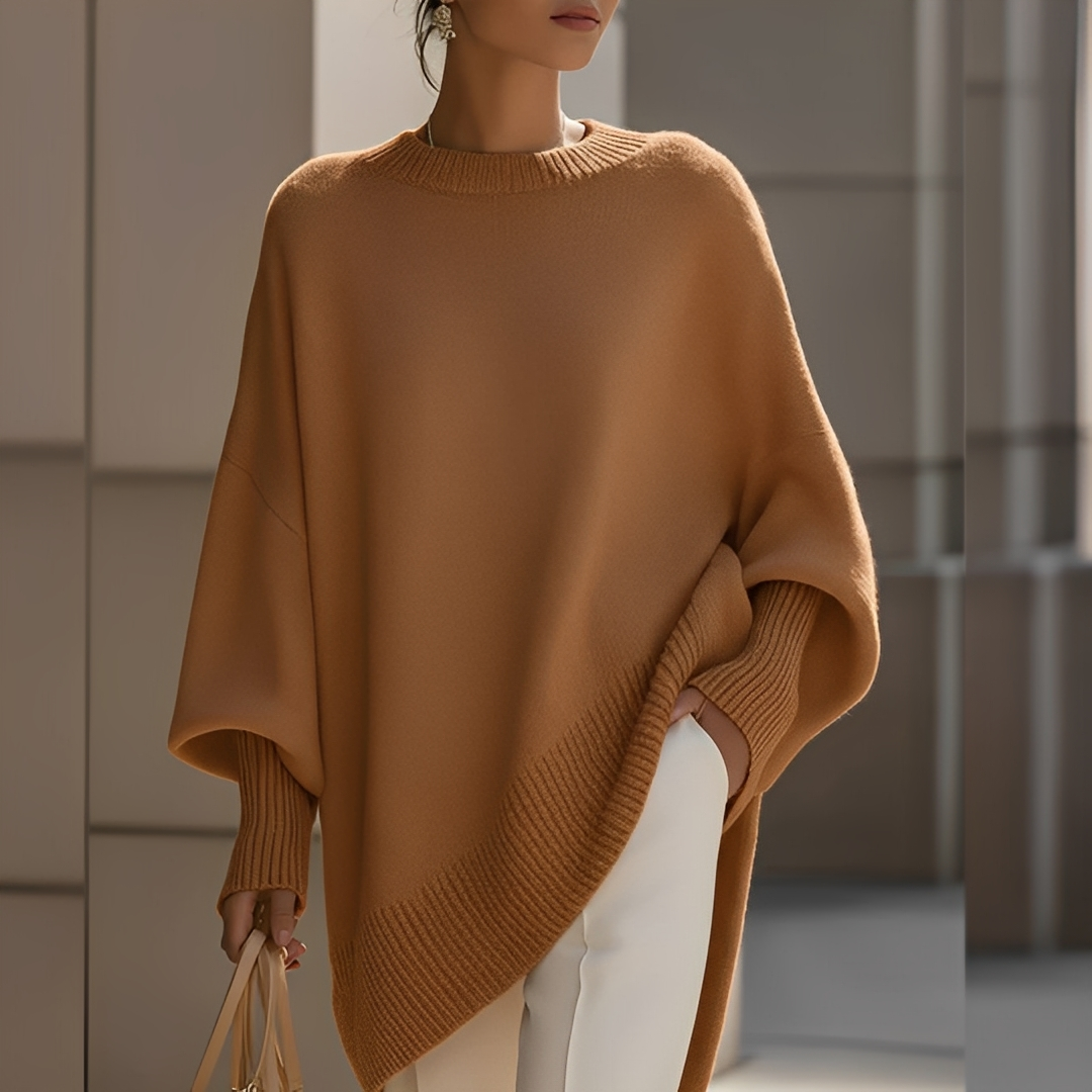 Sylvianne - Oversize-Pullover mit Rundhalsausschnitt für Damen