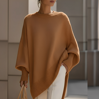 Sylvianne - Oversize-Pullover mit Rundhalsausschnitt für Damen