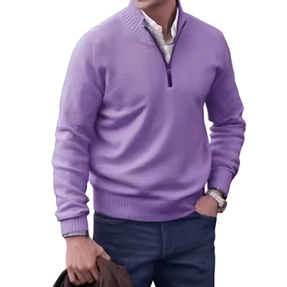 Matéo - Knitted Sweater with Half-Zip for Men