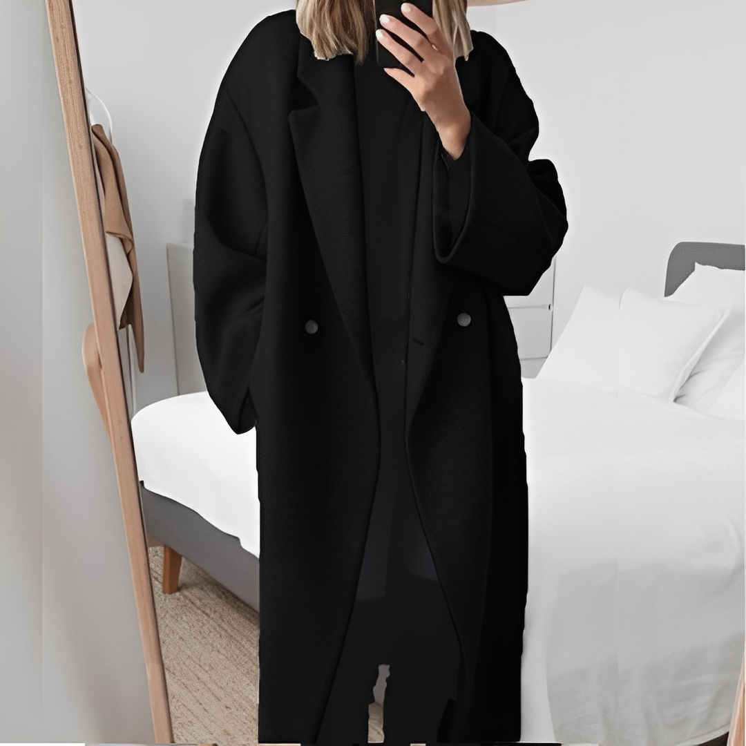 Marjolaine - Schicker Oversize-Mantel mit Knöpfen für Damen