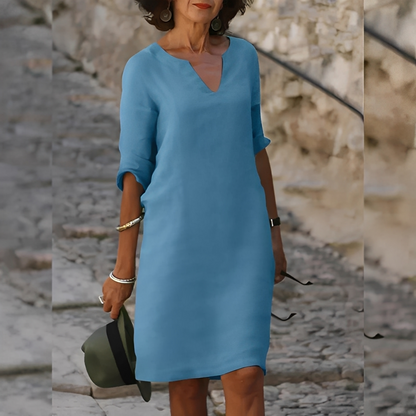 Guilaine - Stilvolles V-Ausschnitt-Kleid für Damen