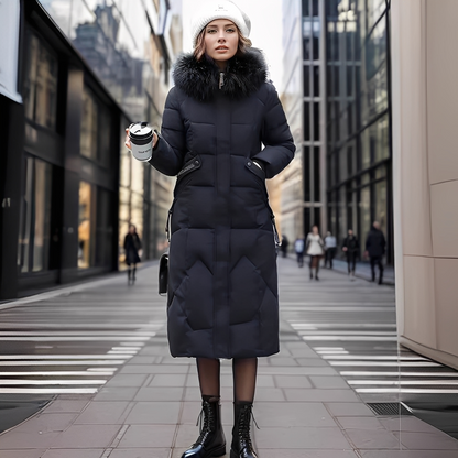 Marcellette - Women's Winter Quilted Coat with Hood