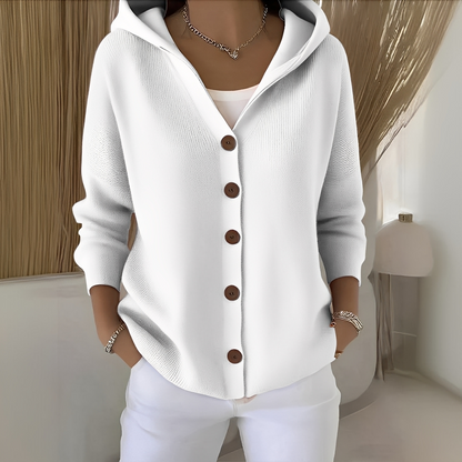 Orianne - Women's cardigan with long cotton sleeves
